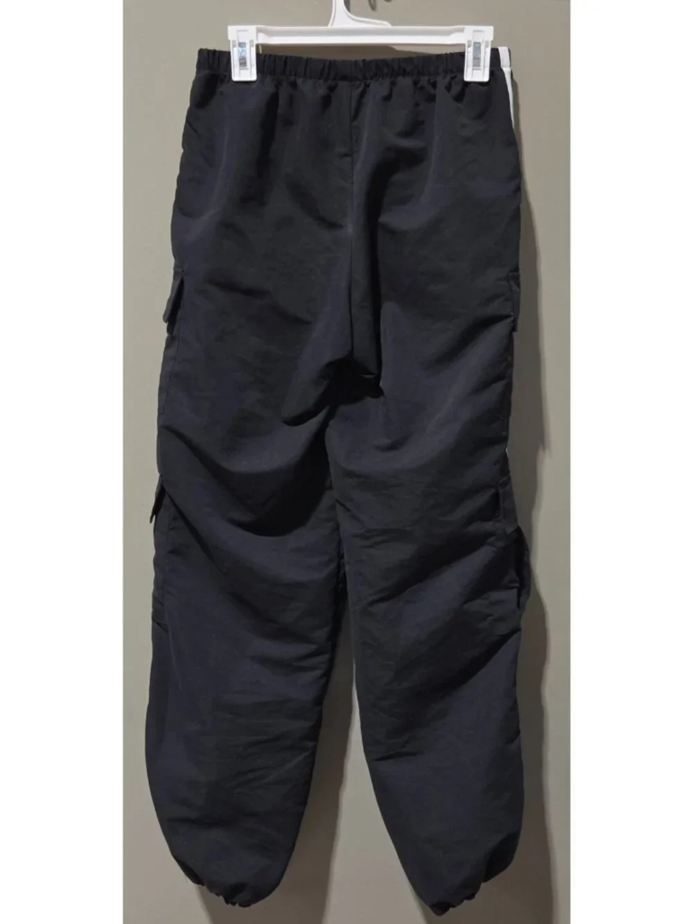 Weissman Mixify Style 17197 Double Stripe Black & White Parachute Pants Size MA